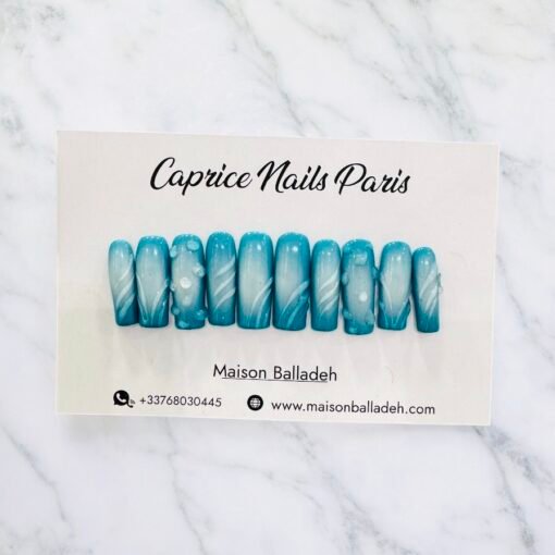 Bleu Turquoise-Blanc